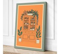 Cabinet of Plants Botanical Canvas Wall Art Print 24x16 Inch (61 x 41 cm)