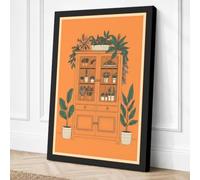 Cabinet of Plants Botanical Canvas Wall Art Print 24x16 Inch (61 x 41 cm)