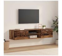 Cabinet Old wood 150x39x30cm Engineered Wood Matte Finish Ample Storage Assembly