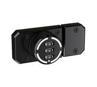 Cabinet Password Hasp Locks, 3-Digit Mechanical Password Combination Code Door Locks, Keyless Cabinet Lock, Zinc Alloy, for Bathroom, Outdoor, Garden, 1 piece (80mm x 38mm,Luminous)