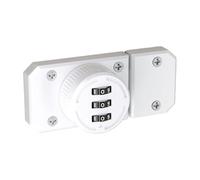 Cabinet Password Hasp Locks, 3-Digit Mechanical Password Combination Code Door Locks, Keyless Cabinet Lock, Zinc Alloy, for Bathroom, Outdoor, Garden, 1 piece (80mm x 38mm,White)