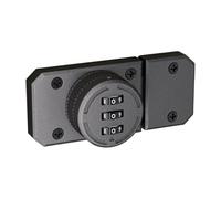 Cabinet Password Hasp Locks, 3-Digit Mechanical Password Combination Code Door Locks, Keyless Cabinet Lock, Zinc Alloy, for Bathroom, Outdoor, Garden, 1 piece (80mm x 38mm,Gray)