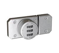 Cabinet Password Hasp Locks, 3-Digit Mechanical Password Combination Code Door Locks, Keyless Cabinet Lock, Zinc Alloy, for Bathroom, Outdoor, Garden, 1 piece (80mm x 38mm,Silver)