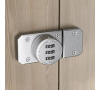 Cabinet Password Hasp Locks, Keyless Cabinet Lock Rotary Hasp Locks 3-Digit Mechanical Password Combination Code Door Locks, Zinc Alloy(Silver)