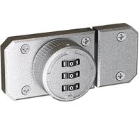 Cabinet Password Hasp Locks, Zinc Alloy Shed Door Lock, Keyless Cabinet Lock Rotary Hasp Locks, 3-Digit Mechanical Password Combination Code Door, 1 piece (80mm x 38mm,Silver)