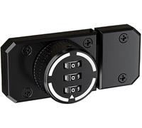 Cabinet Password Hasp Locks, Zinc Alloy Shed Door Lock, Keyless Cabinet Lock Rotary Hasp Locks, 3-Digit Mechanical Password Combination Code Door, 1 piece (80mm x 38mm,Luminous)