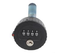 Cabinet Password Lock 30mm ABS Zinc Alloy Backup Key(Black 30mm)