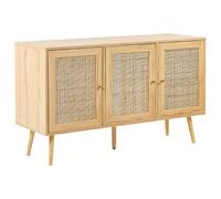 Beliani Cabinet PEROTE Rattan Light Brown, Brown
