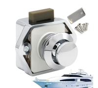 Cabinet Push Latch Push Button Lock | Push to Open Cabinet Latch | RV Compartment Latch Knob Lock for Truck Tool Box Pair