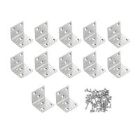 Cabinet Repair Hardware L Shape Stainless Steel Bracket Set with 12 Pieces 24 Screws for Shelf Repairs Furniture Repair Brackets Stainless Steel Corner Supports