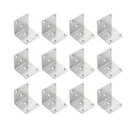 Cabinet Repair Hardware L Shape Stainless Steel Bracket Set with 12 Pieces 24 Screws for Shelf Repairs Furniture Repair Brackets Stainless Steel Corner Supports