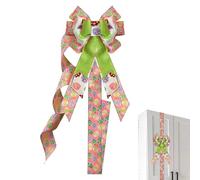 Cabinet Ribbon Bows | Easter Egg Print Window Decor - Holiday Cabinet Bows,for Party Festive Gathering Seasonal Celebration Home Living Room Holiday