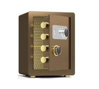 Cabinet Safes Cabinet Safes Office Steel Fireproof Waterproof And Anti-theft Mechanical Combination Key For Hotel And Family Storage Box(Brown,45x38x32cm)