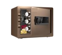 Cabinet Safes Fingerprint Home Safe Small Digital Hidden Safe Box with Touch Screen Keypad Dual Alarm System for Office Money Box(Brown)