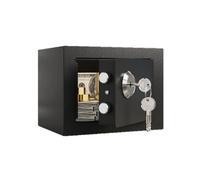 Cabinet Safes Home Small Safe Box with Mechanical Key Lock Money Cash Wall Mountable Safe for Bedroom Office Hotel Money Box(Nero)