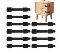Cabinet Safety Locks - 10-piece Keyless Locking Stopper | Child Lock for Cabinets | for Toilet Refrigerator Furniture Doors Oven Closet Freezer Kitchen Dresser