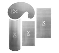 Cabinet Scrapers Set of 4 Shapped Scrapers 2 x Rectangulars, 1 x Gooseneck and 1 x Curved Card Scraper, Shaped for Scraping Wood Alternative to Sandpaper Made by Xcalibur Tooling