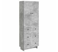 Cabinet set Black Engineered Wood 66x34.5x90cm Wall & Drawer Storage CompactPro