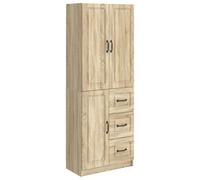 Cabinet set 2pc Sonoma oak engineered wood 3 doors 3 drawers 3 shelves stackable