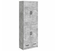 Cabinet Set 66 x 34.5 x 92 cm Concrete Grey Engineered Wood Set of 2