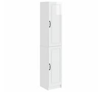 Cabinet Set High Gloss 33 x 34.5 x 87 cm White Engineered Wood Set of 2