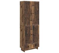 Cabinet Set Old Wood 66x34.5x95cm Engineered Wood 2pc Wall-Mounted Slim Storage