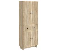 Cabinet set 2pcs Black Engineered Wood 66x34.5x90 cm Wall & Sideboard StorageBox