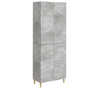 Cabinet set 2pc Concrete Grey Engineered Wood 66x34.5x90cm Wall-mounted Storage