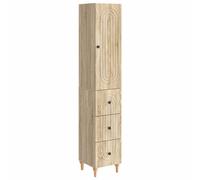 vidaXL Wall Cabinet Set - 2 pcs Engineered Wood, Old Wood, Drawer & Shelf 33x34.5x90 cm