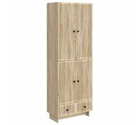 vidaXL Cabinet Set with Drawer & Shelf, 2-piece Engineered Wood - Old Wood 66x34.5x95cm