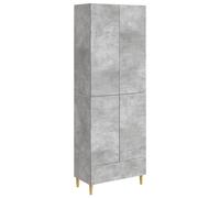 Wall Cabinet & Sideboard Set Concrete Grey 66x34.5x95cm Engineered Wood 2pcs NEW