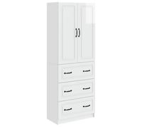 vidaXL Cabinet Set 2 pcs High Gloss White 66 x 34.5 x 87 cm