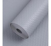 Cabinet Shelf Liner 17.7-inch Wide: Waterproof Kitchen Cabinets Liners Light Gray - 17.7 Inch x 25 FT Non-Adhesive Easy to Cut Drawer Mat for Pantry Shelves