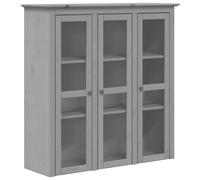 Cabinet Sideboard with Glass Doors Storage Cabinet Solid Wood Pine vidaXL