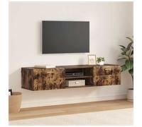 Cabinet Smoked Oak 150x39x30cm Engineered Wood Matte Modern Storage Unit Slimfit