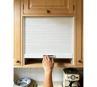 Cabinet Tambour Door Replacement Kit, Roll up Cupboard Doors with Handle & Track, Customizable Sliding Garage Gate for Closet Sideboard Campervan(White,24x40in (61x102cm))