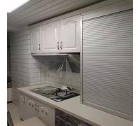 Cabinet Tambour Front, Manual Tambour Door Hardware Kit for Kitchen Cabinet Garage Multicolor Multiple Sizes(26x40in (66x102cm))