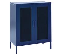 Beliani Cabinet WAKATIPU Metal Navy Blue, Blue