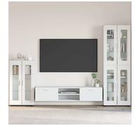 Cabinet White 55.5x29x103cm Engineered Wood Matte Modern Storage Indoor SlimBox