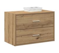 Cabinet White Engineered Wood 60x31x40 cm 2-Drawer Stackable Storage forHomeUse