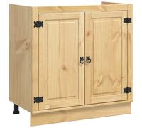 vidaXL Cabinet SKI Honey Brown 80 x 46 x 81 cm Solid Pine Wood