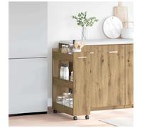 Cabinet With Wheel Artisan Oak 60 x 22 x 79 cm Brown Ample Storage