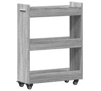 Cabinet with Wheels Storage Cart Hallway Side Table Engineered Wood vidaXL