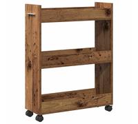 Cabinet with Wheels Storage Cart Hallway Side Table Engineered Wood vidaXL