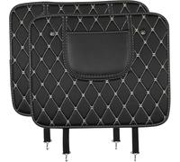 CabinTrend Short Seat Back Protector Kick Mat for Jaguar I-PACE | 2018-2024 auto interior anti dirt pad, rear storage organizer, half size flush fit design prevents curling