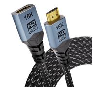 CABLAPTOP HDMI 2.2 Extension Cable 2M, 96Gbps Ultra High Speed, 16K/8K@60Hz 4K@120Hz/480Hz, eARC & HDCP 2.3 Supported, Sync Ultra HD Audio & Video, Male to Female Adapter