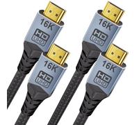 CABLAPTOP hdmi cable 1.5m,[2-Pack] 8K 10K 16K HDMI Cable, 96Gbps Ultra High Speed HDMI2.2 Cable 16K@60Hz 8K@240Hz 4K@480Hz Cord, HDCP 2.3 & HDR10 eARC for Compatible with PS5/Roku TV/Gaming PC/Blu-ra