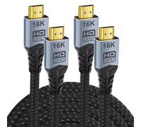 CABLAPTOP hdmi cable 3m,[2-Pack] 16K HDMI 2.2 Cable, 96Gbps Ultra High Speed 16K@60Hz 8K@120Hz 4K@480Hz, HDCP 2.3 & HDR10 HDMI Cables for PS5/Series/Roku TV/Gaming PC/Monitor/Blu-ray/Projector