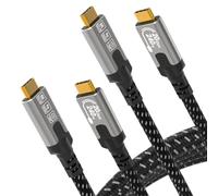 CABLAPTOP USB C to USB C 1M,[2-Pack],240W/20Gbps USB C 3.2 Gen2 x 2 data cable, 8K@30Hz / 4K@144Hz Video transmission for laptop,iPhone 16, Samsung Galaxy S25 S24, monitor,Hubs, SSDs, Displays