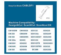 (CABLDF1, One size) 5PCS For Brother ScanNCut DX Scan N Cut 2 DesignNCut Accessory Standard Auto Blade for Paper Vinyl Fabric Foam Balsa Wood